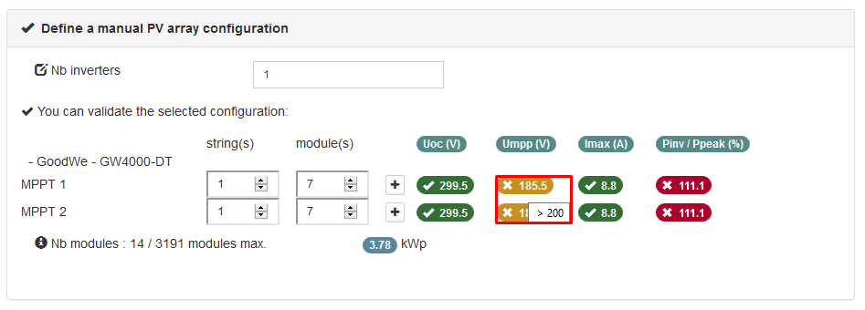 Vmpp indicator orange