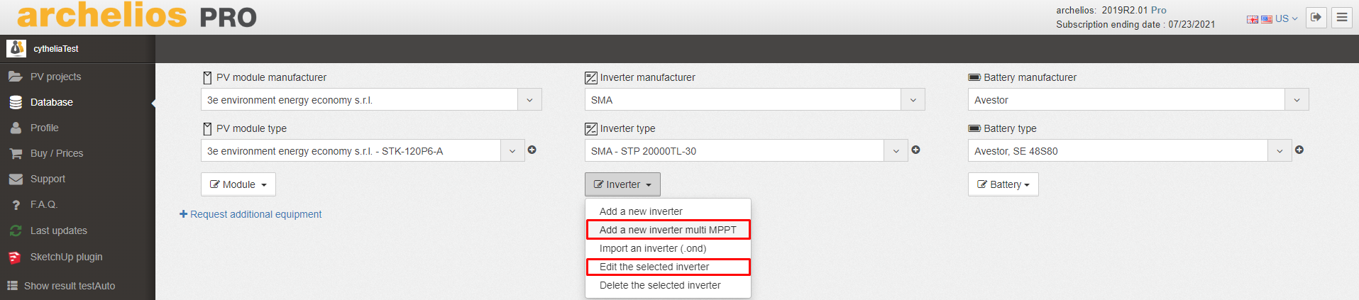 add or edit multi MPPT inverter