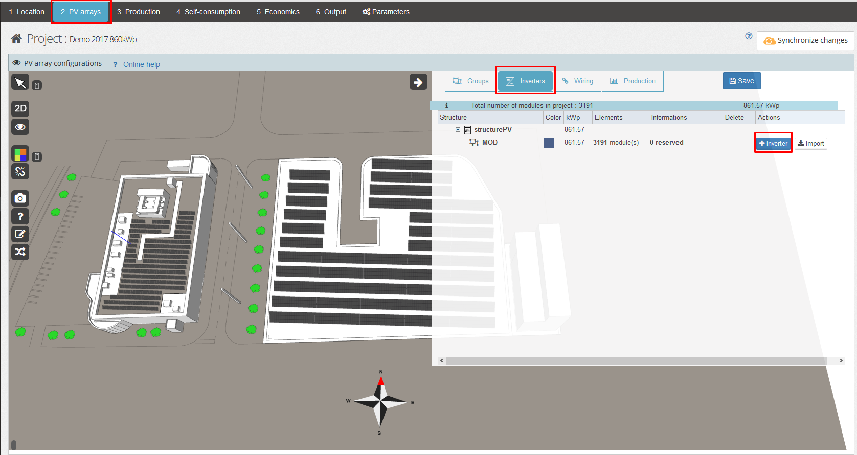 add PV array 3D