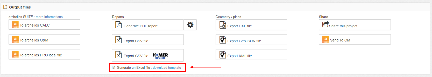 export Excel file