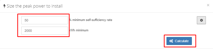 inputs kWh or sef-sufficiency rate