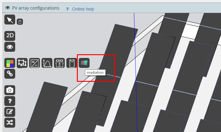 irradiations computation button