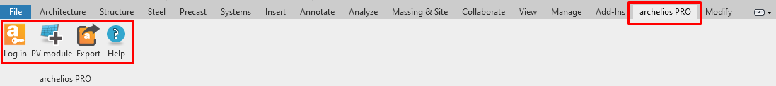 features archelios PRO plugin for Revit
