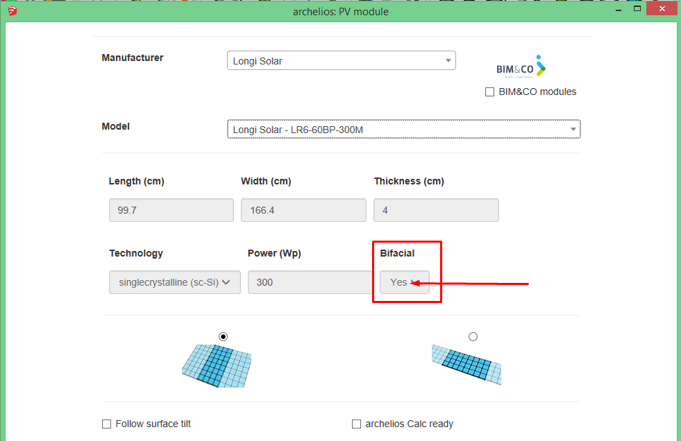 bifacial module SketchUp