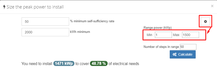 inputs kWh or sef-sufficiency rate