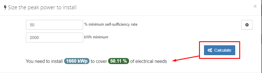 kWp calculation