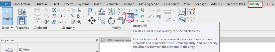 3D view Revit